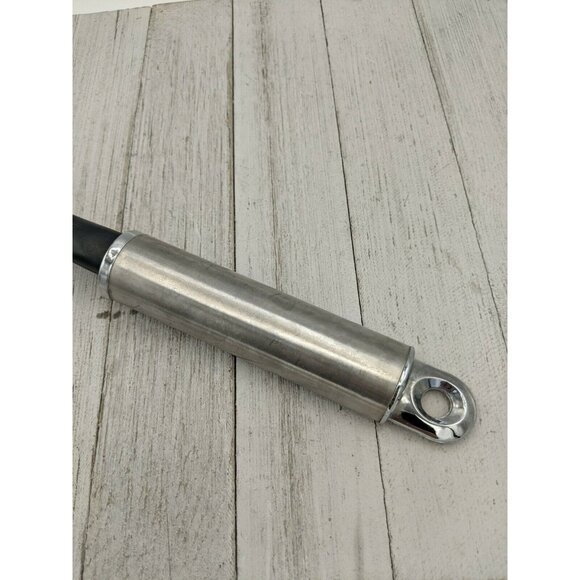 Nylon Slotted Spoon 13 1/4” Black Silver Handle - Picture 6 of 7